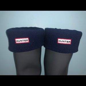 Hunter Fleece Welly Socks — M/L Navy